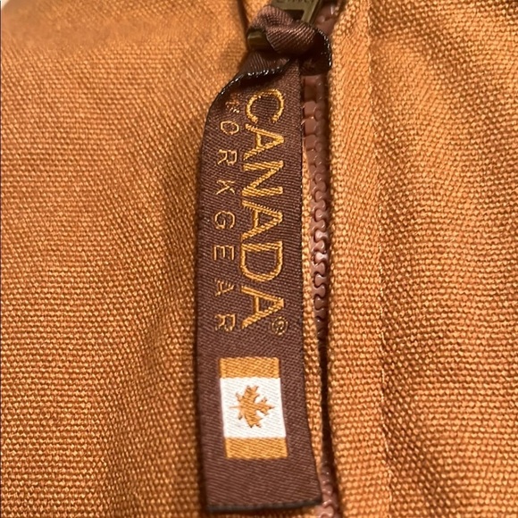EUC Canada Workgear Women's Wip Brown Heavy Outdoor Pocket Hood Jacket Size L - Picture 8 of 9